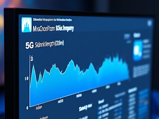 Graphical representation on Tech Liren dashboard showing 5G signal strength over an hour, indicating stable connection.